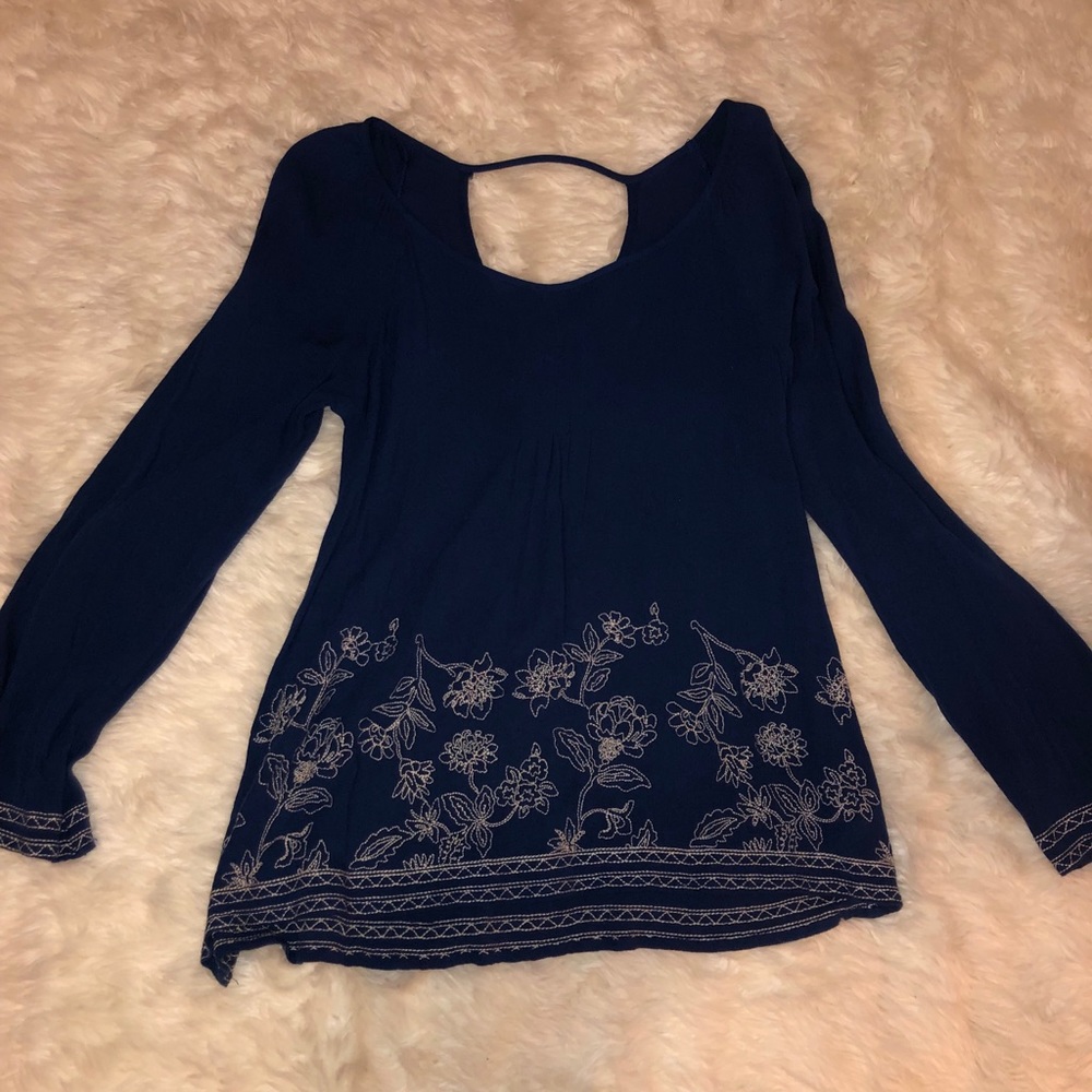 Altar’d State navy bell sleeve top